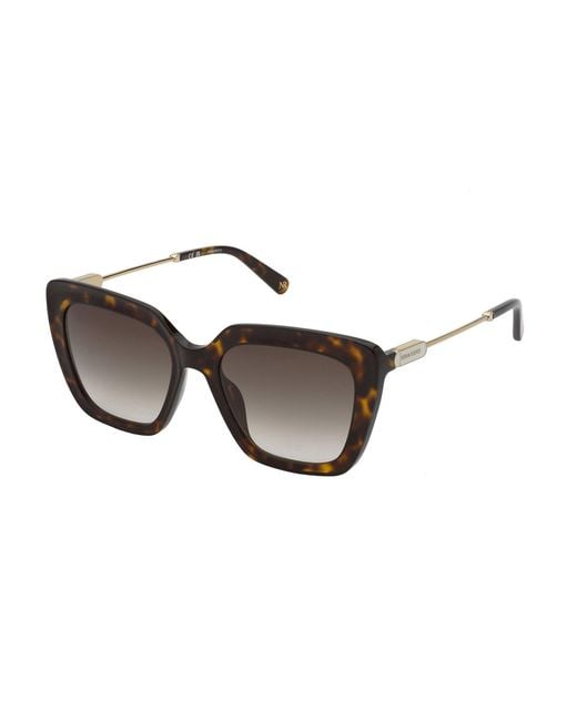 Nina Ricci Black Snr379 743 Sunglasses Acetate Squared Normal Shaded