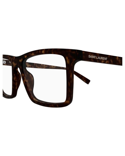 Saint Laurent Black Sl 906 005 Optical Frames Acetate Transparent Squared for men