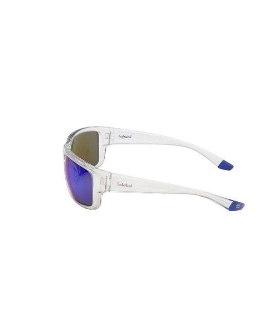 Timberland Blue Tb00067 26D Sunglasses Injected Smoke Squared Polarized for men
