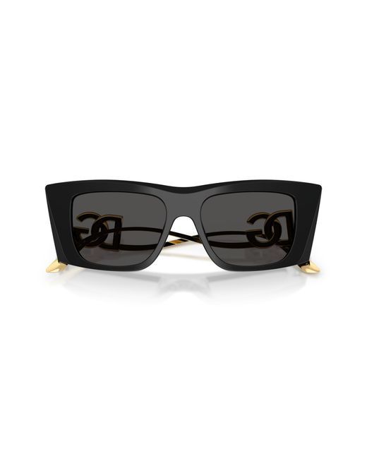 Dolce & Gabbana Black Dg4510 501/87 Sunglasses Acetate Cat Eye Normal
