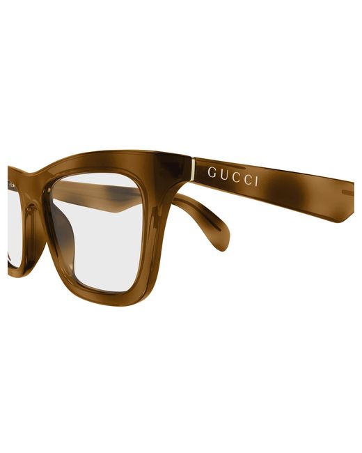 Gucci Black Gg1933O 002 Optical Frames Injected Transparent Squared for men