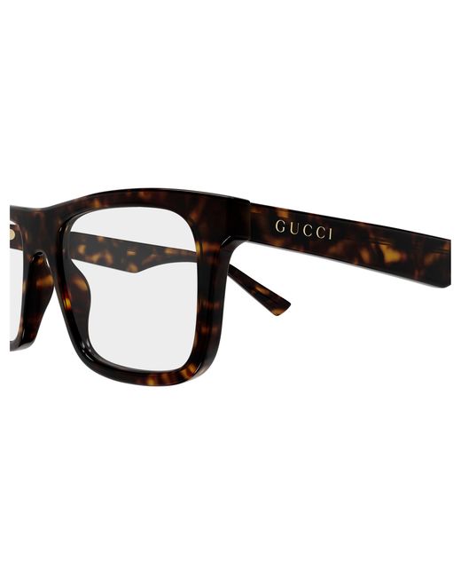 Gucci Black Gg2184O 002 Optical Frames Acetate Transparent Squared for men
