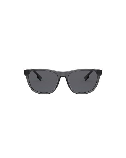 Burberry Black Be4319 354481 Sunglasses Plastic Squared Polarized for men