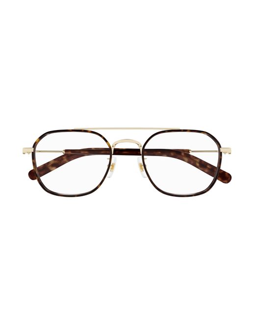 Montblanc Black Mb0391Oa 003 Optical Frames Metal Transparent Geometric for men