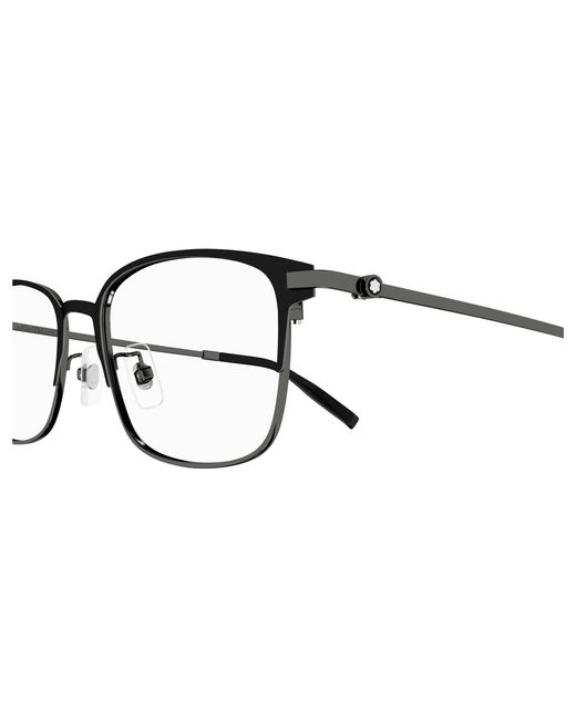 Montblanc Black Mb0314Oa 003 Optical Frames Titanium Transparent Squared for men