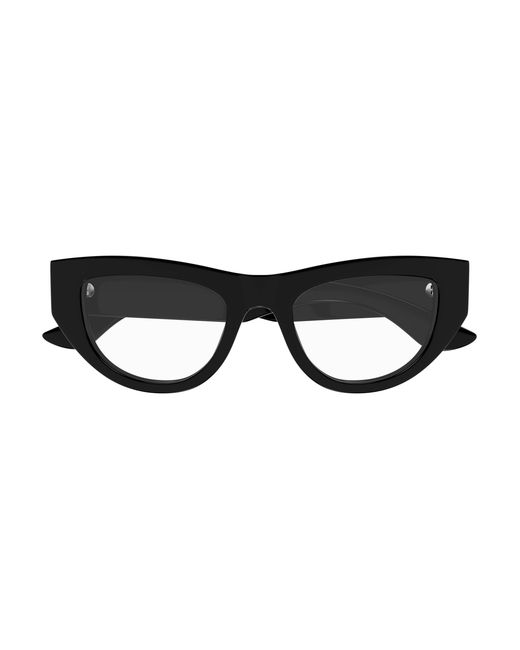 McQueen Black Am0512O 001 Optical Frames Acetate Transparent Cat Eye