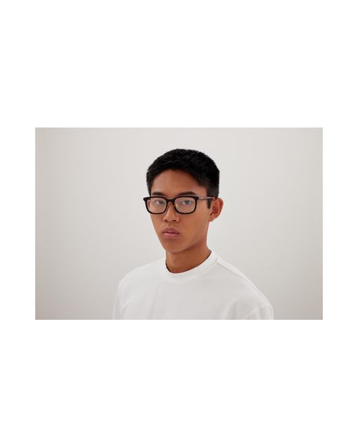 Gucci Black Gg1873Ok 002 Optical Frames Acetate Transparent Squared for men