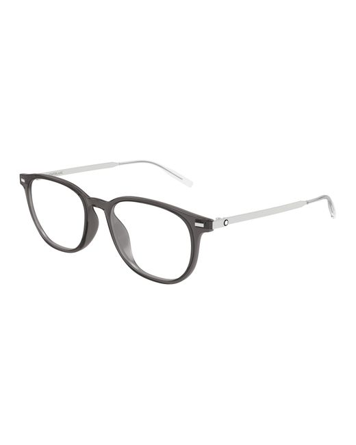 Montblanc Black Mb0448Oa 005 Optical Frames Injected Transparent Round for men