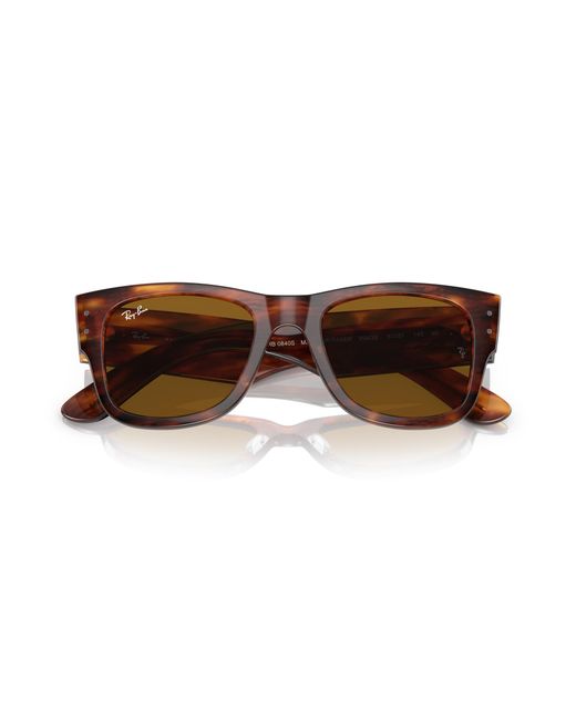 Ray-Ban Black Mega Wayfarer Sunglasses Frame Brown Lenses