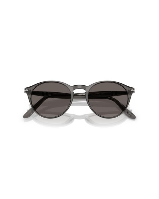 Persol Black Po3092Sm 1196B1 Sunglasses Acetate Round Normal for men