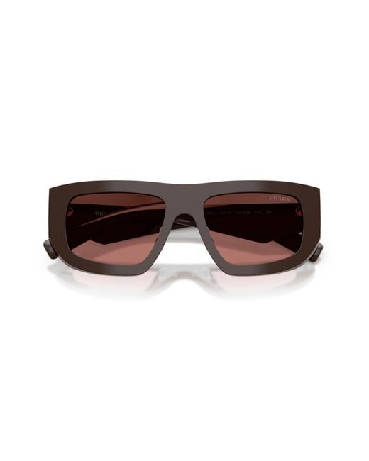 Prada Black Pr D04Su 27I80W Sunglasses Acetate Bordeaux Geometric Normal
