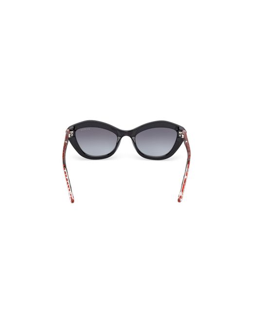Guess Black Gu00229 01B Sunglasses Injected Smoke Geometric Normal
