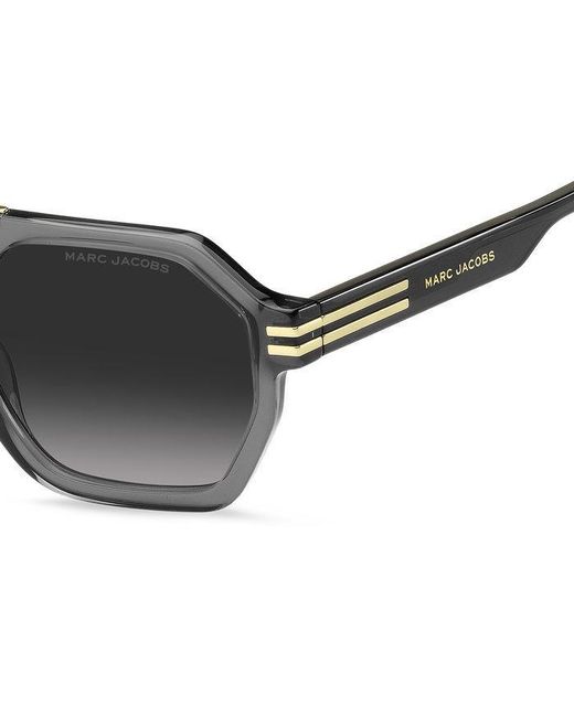 Marc Jacobs Black Marc 587/S Kb7/9O Sunglasses Plastic Geometric Shaded for men