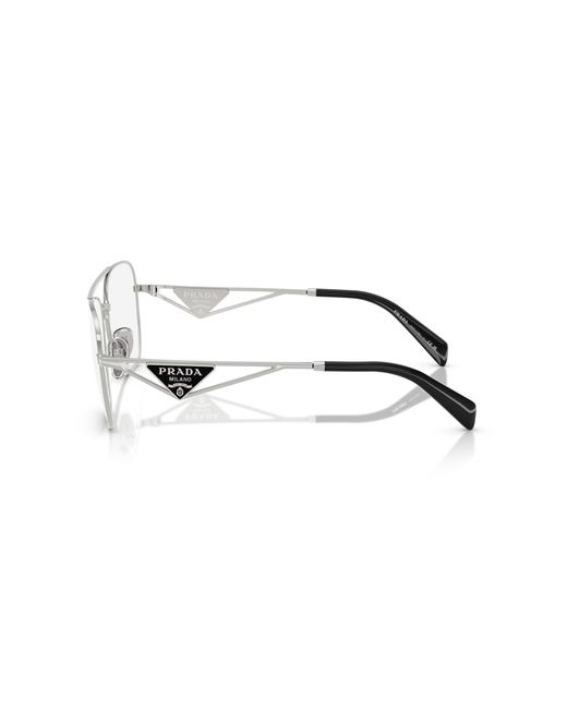 Prada Black Pr B50V 1Bc1O1 Optical Frames Steel Pilot Normal