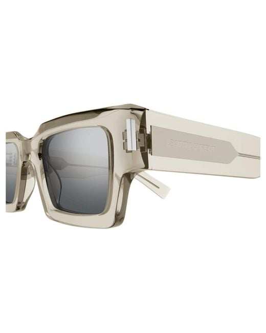 Saint Laurent Black Sl 572 003 Sunglasses Acetate Squared Mirror