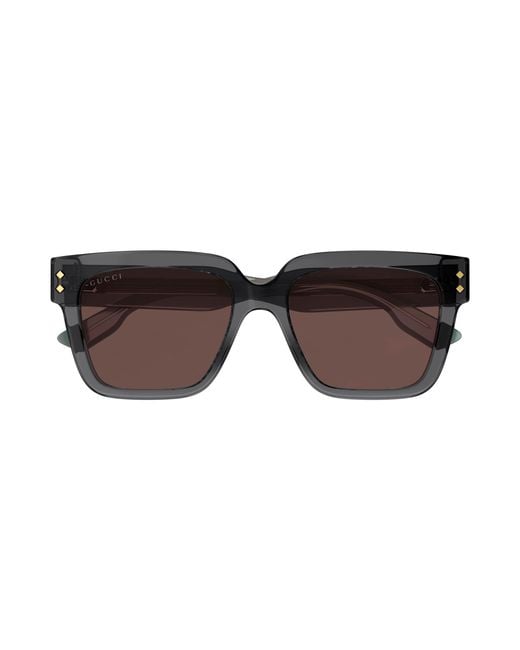 Gucci Black Gg1084S 004 Sunglasses Acetate Squared for men