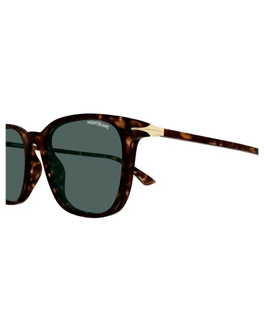 Montblanc Black Mb0338S 002 Sunglasses Acetate Squared for men