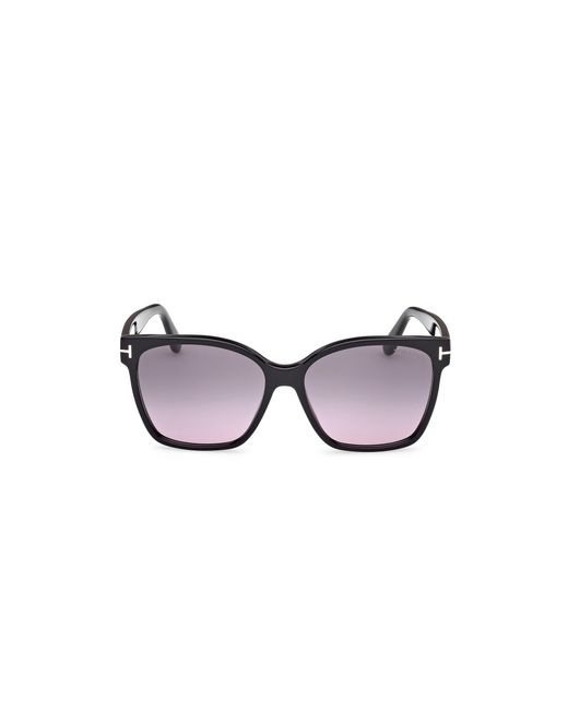 Tom Ford Black Ft1312 Iris-02 01B Sunglasses Acetate Smoke Butterfly Normal