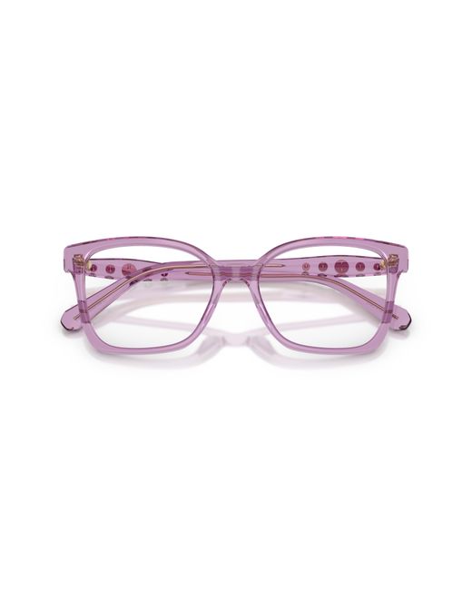 Swarovski Black Sk2061 1096 Optical Frames Acetate Transparent Squared Normal