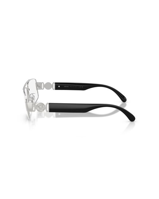 Versace Black Ve1317 1000 Optical Frames Metal Transparent Squared Normal for men