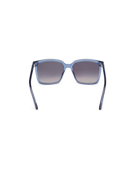 Guess Black Gu00258 90B Sunglasses Injected Smoke Squared Normal