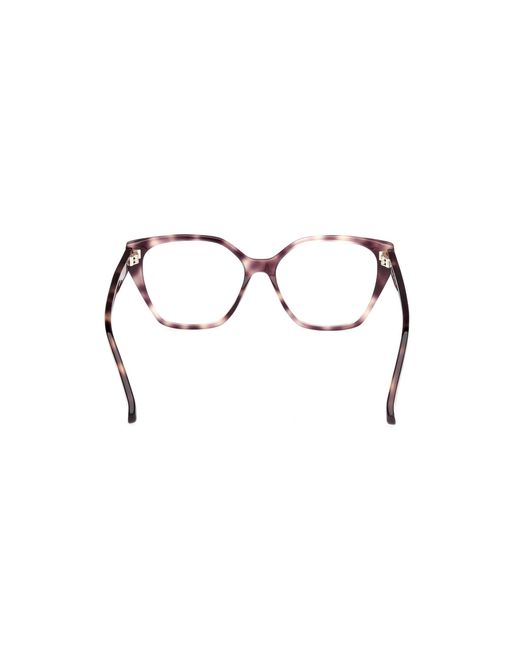 Max Mara Black Mm5085 055 Optical Frames Acetate Geometric Normal