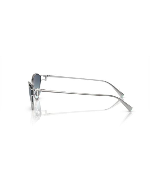 Tiffany & Co Black Tf3095 60019S Sunglasses Metal Cat Eye Normal Shaded
