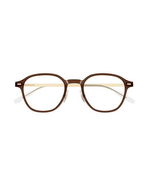 Montblanc Black Mb0427O 005 Optical Frames Transparent Round for men