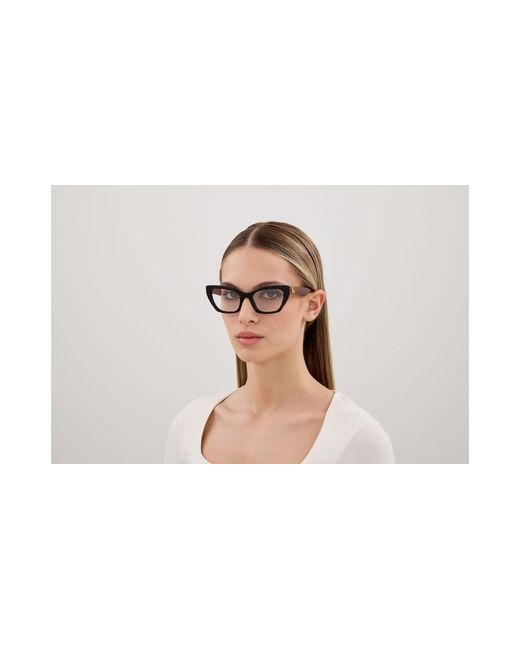 Gucci Black Gg1334O 005 Optical Frames Acetate Transparent Cat Eye