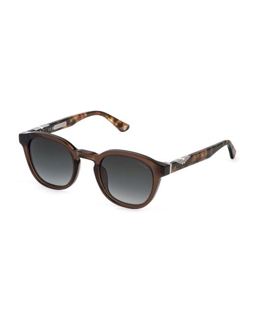 Police Black Spll82 Origins 60 0893 Sunglasses Acetate Pantos Normal Nuanced for men