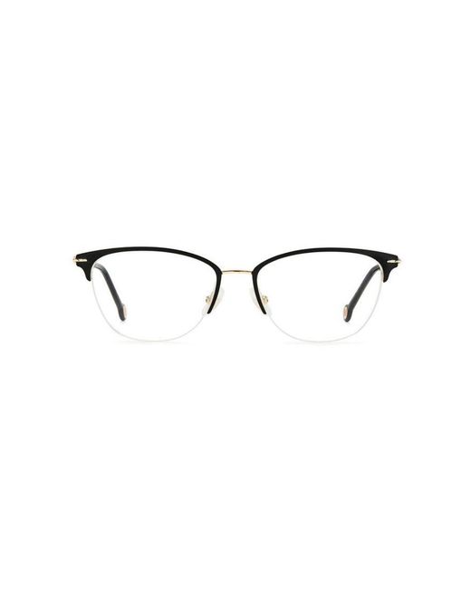 Carolina Herrera Black Ch 0038 Rhl Optical Frames Metal Round