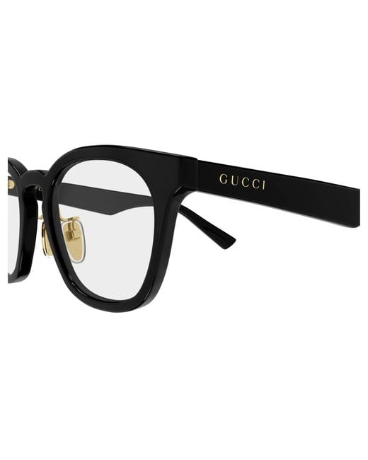 Gucci Black Gg2187Oa 001 Optical Frames Acetate Transparent Round for men