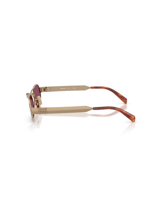 Miu Miu Black Mu B52S 7Oe30Y Sunglasses Metal Round Normal