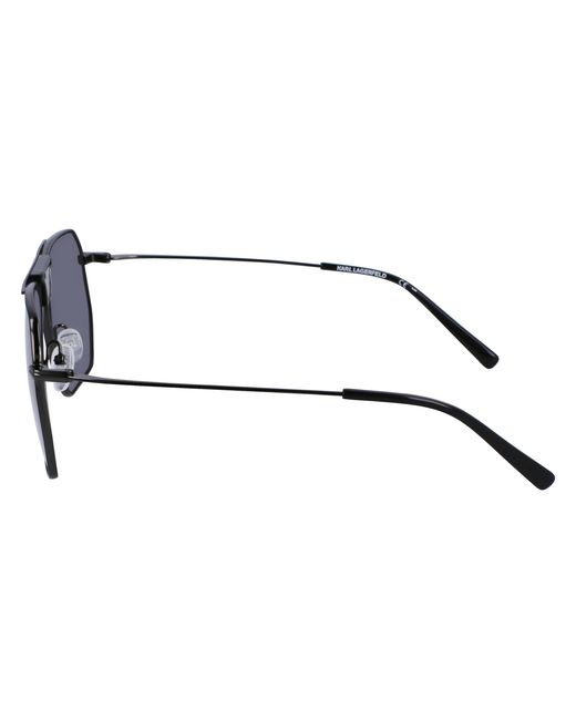 Karl Lagerfeld Black Kl350S 001 Sunglasses Metal Pilot Normal Normal for men