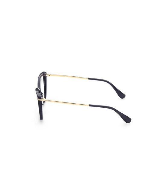 Max Mara Black Mm5007 001 Optical Frames Acetate Squared Normal