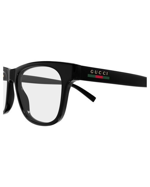 Gucci Black Gg2108O 004 Optical Frames Injected Transparent Squared for men