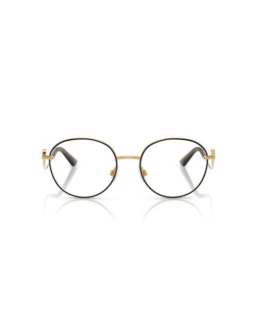 Dolce & Gabbana Black Dg1365 1334 Optical Frames Metal Round Normal