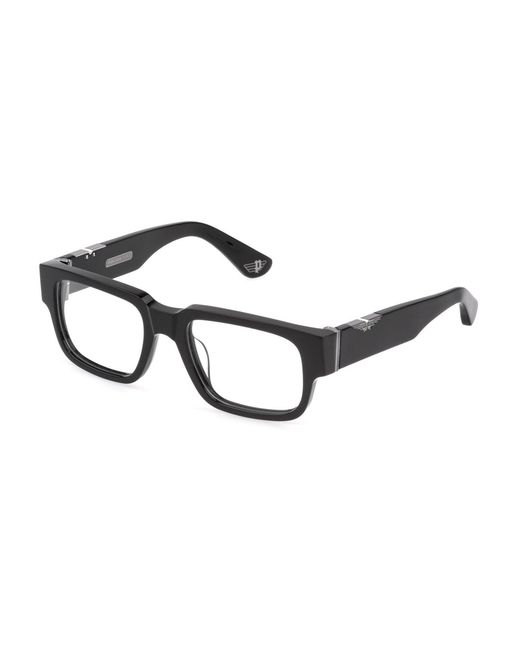 Police Black Vplp11 Origins Maxi 2 700 Optical Frames Acetate Squared for men