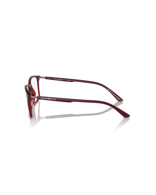 Emporio Armani Black Ea3237 6109 Optical Frames Injected Transparent Squared Normal for men