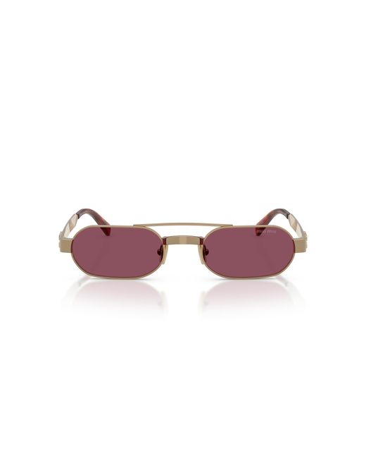 Miu Miu Black Mu B52S 7Oe30Y Sunglasses Metal Round Normal