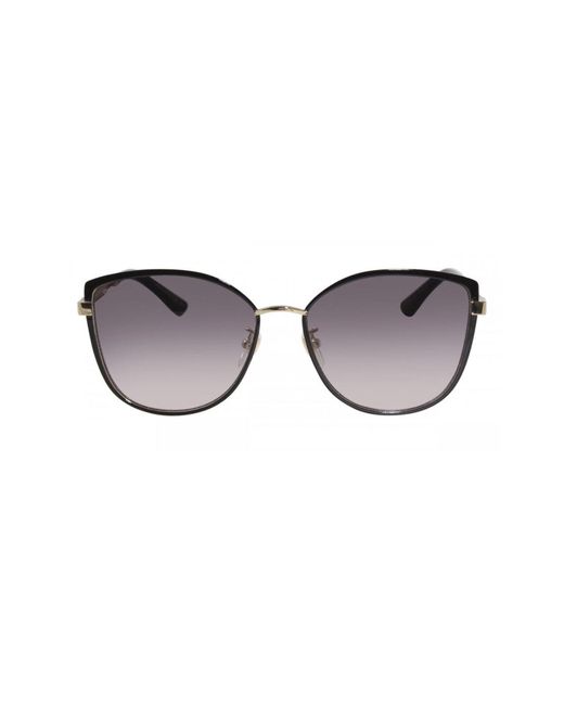 Gucci Black Gg0589Sk 001 Sunglasses Metal Cat Eye Normal Shaded
