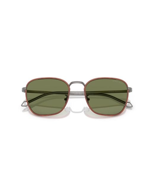 Giorgio Armani Black Ar6164J 30032A Sunglasses Steel Squared Normal for men