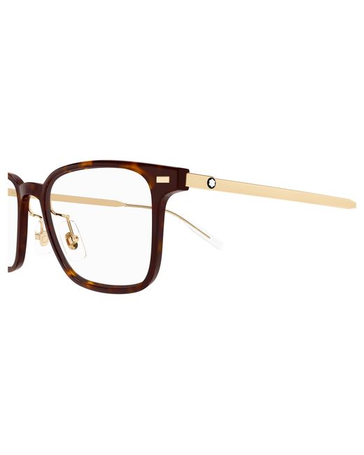 Montblanc Black Mb0394On 007 Optical Frames Injected Transparent Squared for men