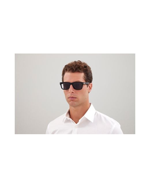 Montblanc Black Mb0263S 001 Sunglasses Acetate Squared for men
