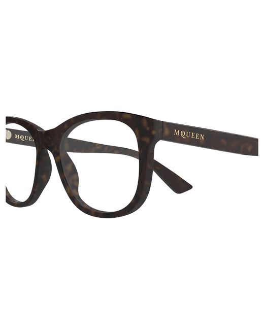 McQueen Black Am0568O 008 Optical Frames Acetate Transparent Cat Eye