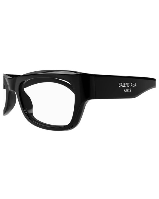Balenciaga Black Bb0392O 001 Optical Frames Acetate Transparent Squared for men
