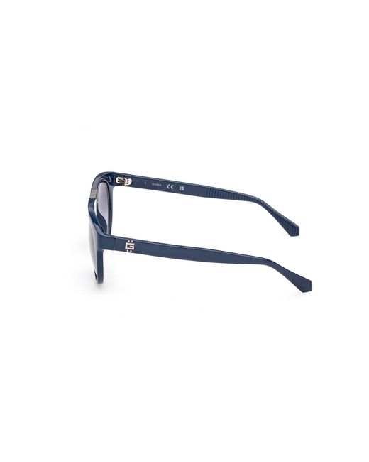 Guess Blue Gu00275 90W Sunglasses Injected Round Normal for men