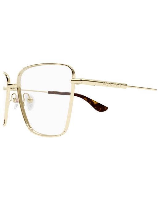 McQueen Black Am0503O 002 Optical Frames Metal Transparent Squared