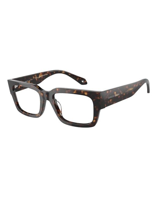 Giorgio Armani Black Ar7243U 6124 Optical Frames Acetate Transparent Squared Normal for men