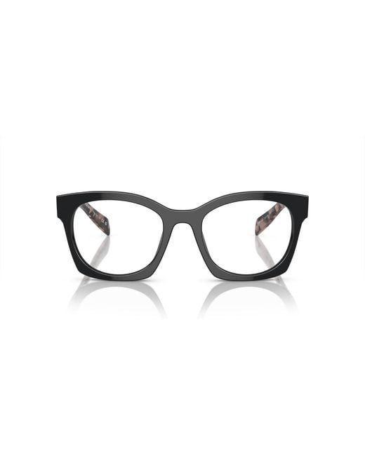 Prada Black Pr A05V 13P1O1 Optical Frames Acetate Transparent Geometric Normal